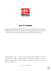 Beta Motorcycles EVO 2T EUROPA 125 Manual De Uso