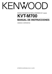 Kenwood KVT-M700 Manual De Instrucciones