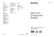 Sony MHC-GZR5D Manual De Instrucciones