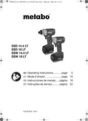Metabo SSD 18 LT Instrucciones De Manejo