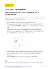 Jabra SPORT PACE WIRELESS Quick Start Guide