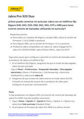 Jabra Pro 920 Duo Guia De Inicio Rapido