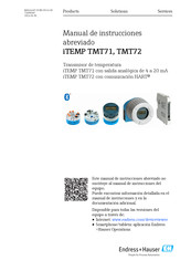 Endress+Hauser iTEMP TMT72 Manual De Instrucciones Abreviado