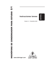 Behringer C-1 Instrucciones Breves