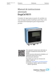 Endress+Hauser EngyCal RS33 Manual De Instrucciones Abreviado