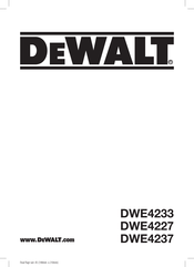 DeWalt DWE4233 Manual De Usuario