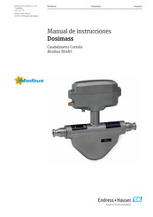 Endress+Hauser Proline Promag W 300 Modbus RS485 Manual De Instrucciones