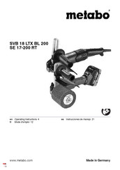 Metabo SE 17-200 RT Instrucciones De Manejo