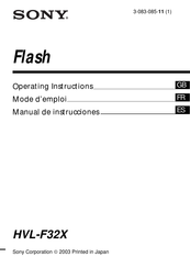 Sony HVL-F32X Manual De Instrucciones