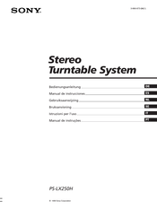 Sony PS-LX250H Manual De Instrucciones