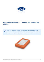 LaCie RUGGED THUNDERBOLT USB 3.0 Manual Del Usuario