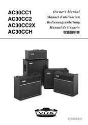 Vox AC30CC2 Manual De Usuario