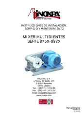 iNOXPA ME-875 Serie Instrucciones De Instalación, Servicio Y Mantenimiento