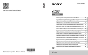 Sony SLT-A58 Manual De Instrucciones