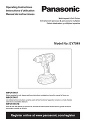 Panasonic EY7549 Manual De Instrucciones