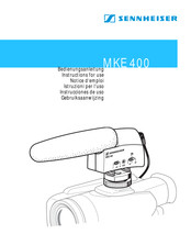 Sennheiser MKE 400 Instrucciones De Uso