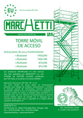 Marchetti Alutower 87x180 Instrucciones De Uso