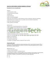 GreenTech COM-100 Manual De Instrucciones