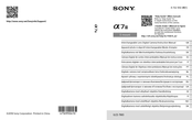 Sony ILCE-7M3 Manual De Instrucciones