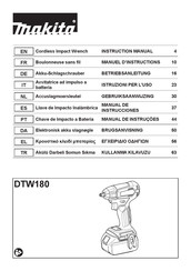 Makita DTW180 Manual De Instrucciones