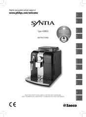 Saeco SYNTIA HD8833 Manual De Instrucciones