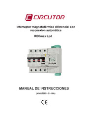 Circutor RECmax Lpd Manual De Instrucciones