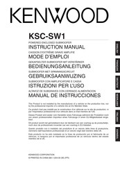 Kenwood KSC-SW1 Manual De Instrucciones