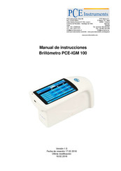 PCE Instruments PCE-IGM 100 Manual De Instrucciones