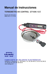 RADWAG GT105K-12/Z Manual De Instrucciones