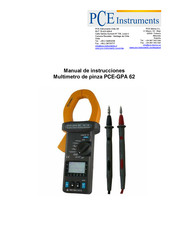 PCE Instruments PCE-GPA 62 Manual De Instrucciones