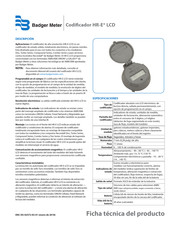 Badger Meter HR-E LCD Manual Del Usuario