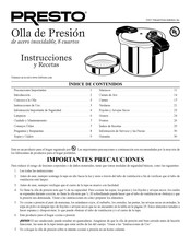 Presto 01370 Instrucciones De Uso