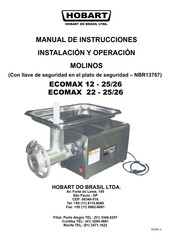 Hobart ECOMAX 12 - 25/26 Manual De Instrucciones