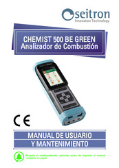 Seitron CHEMIST 500 BE GREEN Manual De Usuario Y Mantenimiento