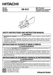 Hitachi Koki SB 8V2 Instrucciones De Seguridad Y Manual De Instrucciones