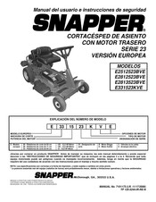 Snapper E2812523BVE Manual Del Usuario