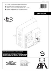 BFT LEO-MA UL Instrucciones De Uso Y De Instalacion