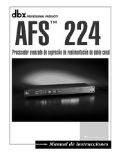 dbx AFS 224 Manual De Instrucciones