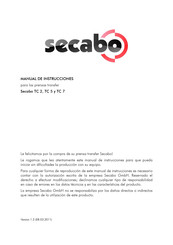 Secabo TC 2 Manual De Instrucciones