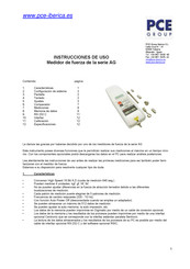 PCE Group AG Serie Instrucciones De Uso