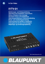 Blaupunkt IVTV-01 Instrucciones De Manejo