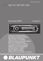 Blaupunkt New Orleans MP58 Instrucciones De Manejo E Instalación