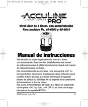 AccuLine PRO 40-6600 Manual De Instrucciones