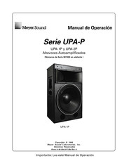 Meyer Sound UPA-1P Manual De Operación