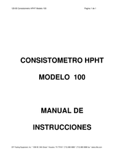 OfiTE HPHT 100 Manual De Instrucciones