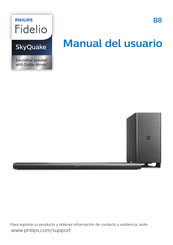 Philips Fidelio SkyQuake B8/12 Manual Del Usuario