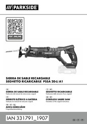 Parkside PSSA 20-Li A1 Manual Del Usuario