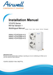 Airwell AWAU-YCVFD335-H13 Manual De Lnstalacion