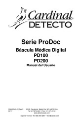 Cardinal Detecto ProDoc Serie Manual Del Usuario