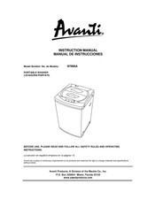 Avanti W789SA Manual De Instrucciones